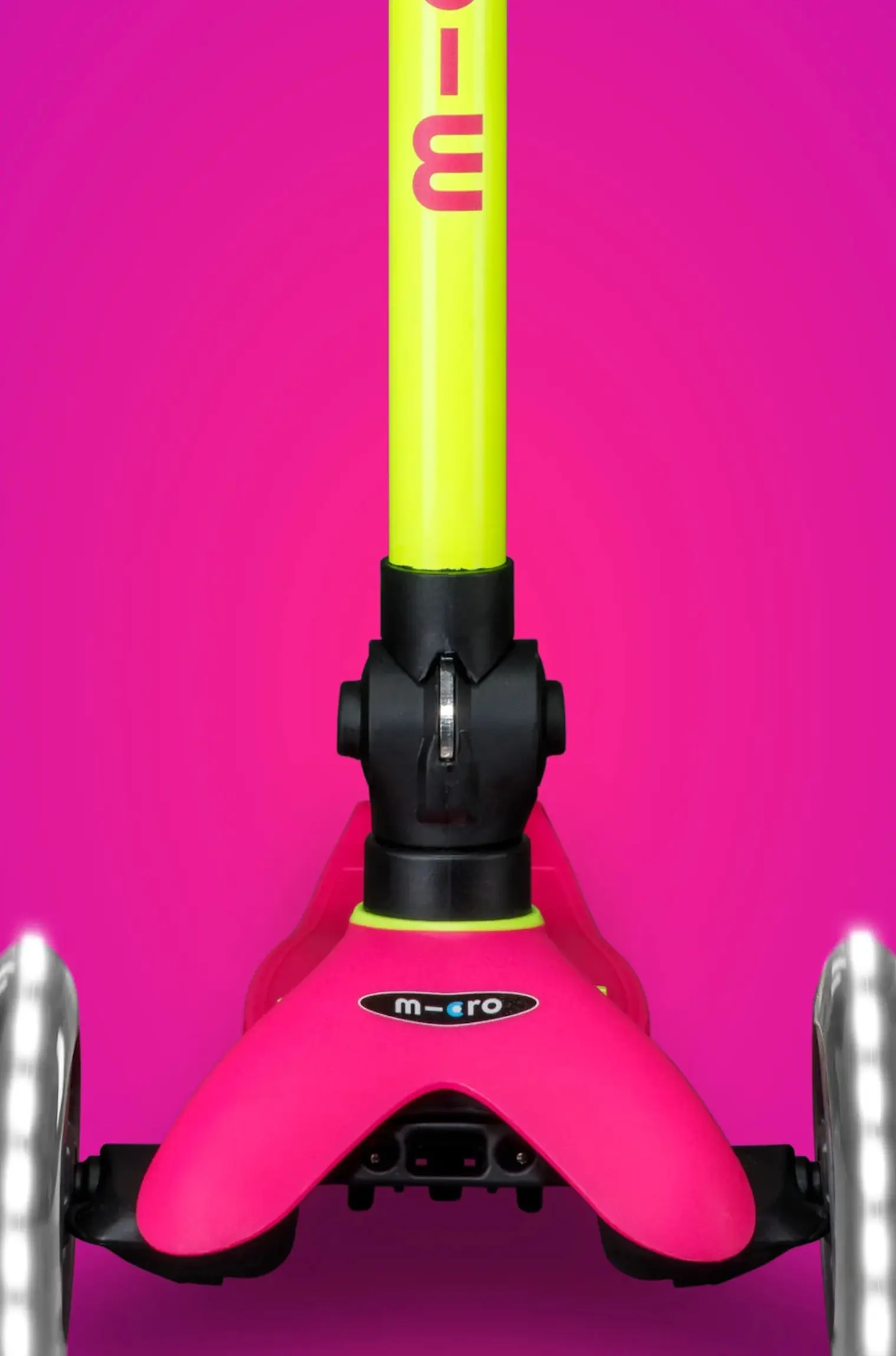 Trotineta Micro Mini Deluxe Foldable Neon LED (Flamingo Yellow) - 5