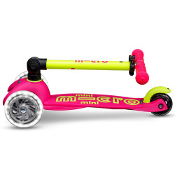 Trotineta Micro Mini Deluxe Foldable Neon LED (Flamingo Yellow) Thumb