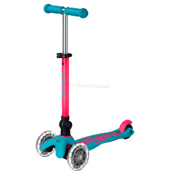 Trotineta Micro Mini Deluxe Foldable Neon LED (Marine Pink)