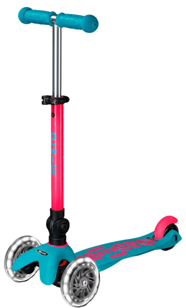 Trotineta Micro Mini Deluxe Foldable Neon LED (Marine Pink)