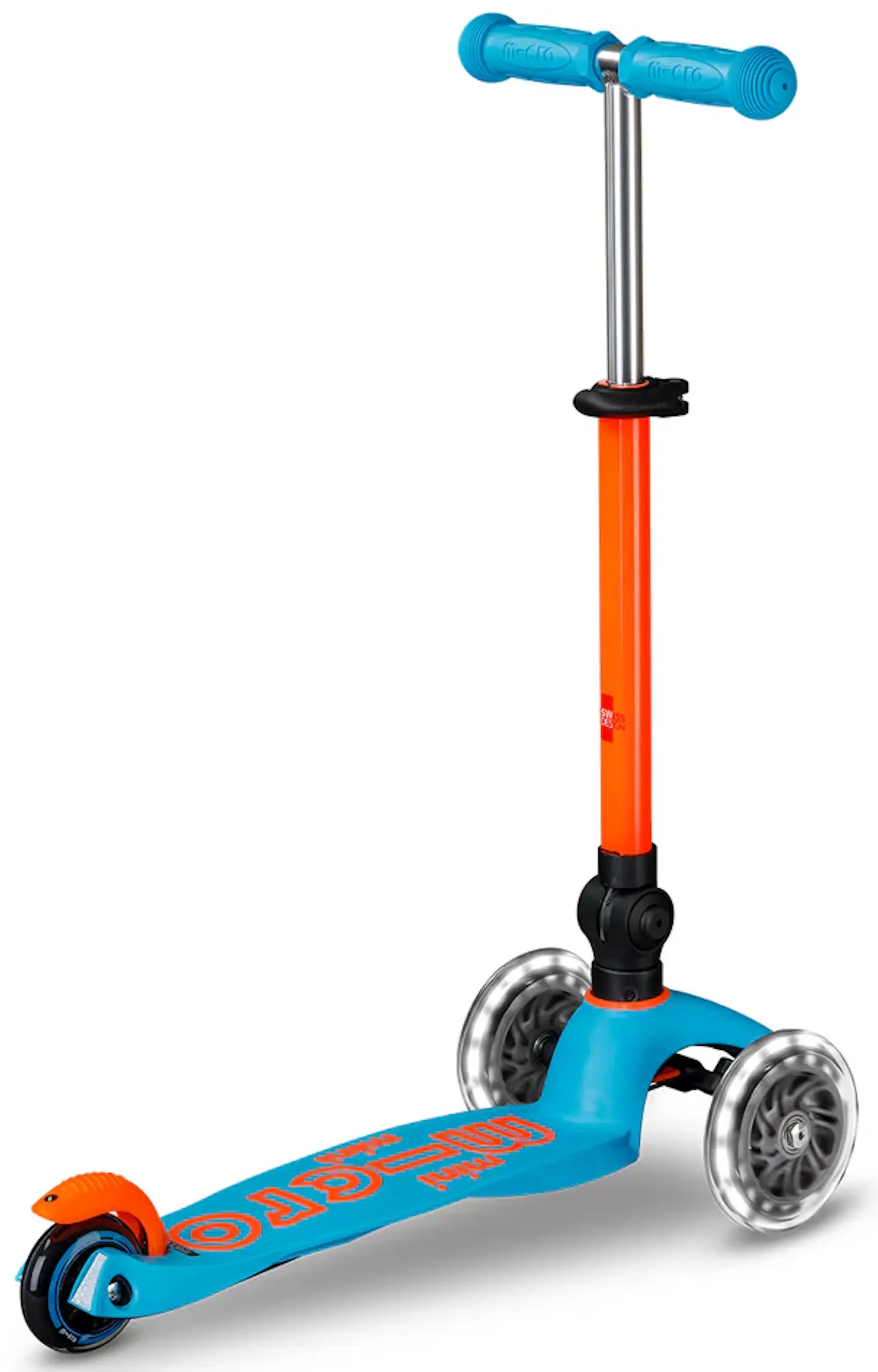 Trotineta Micro Mini Deluxe Foldable Neon LED (Sunset Orange) - 4