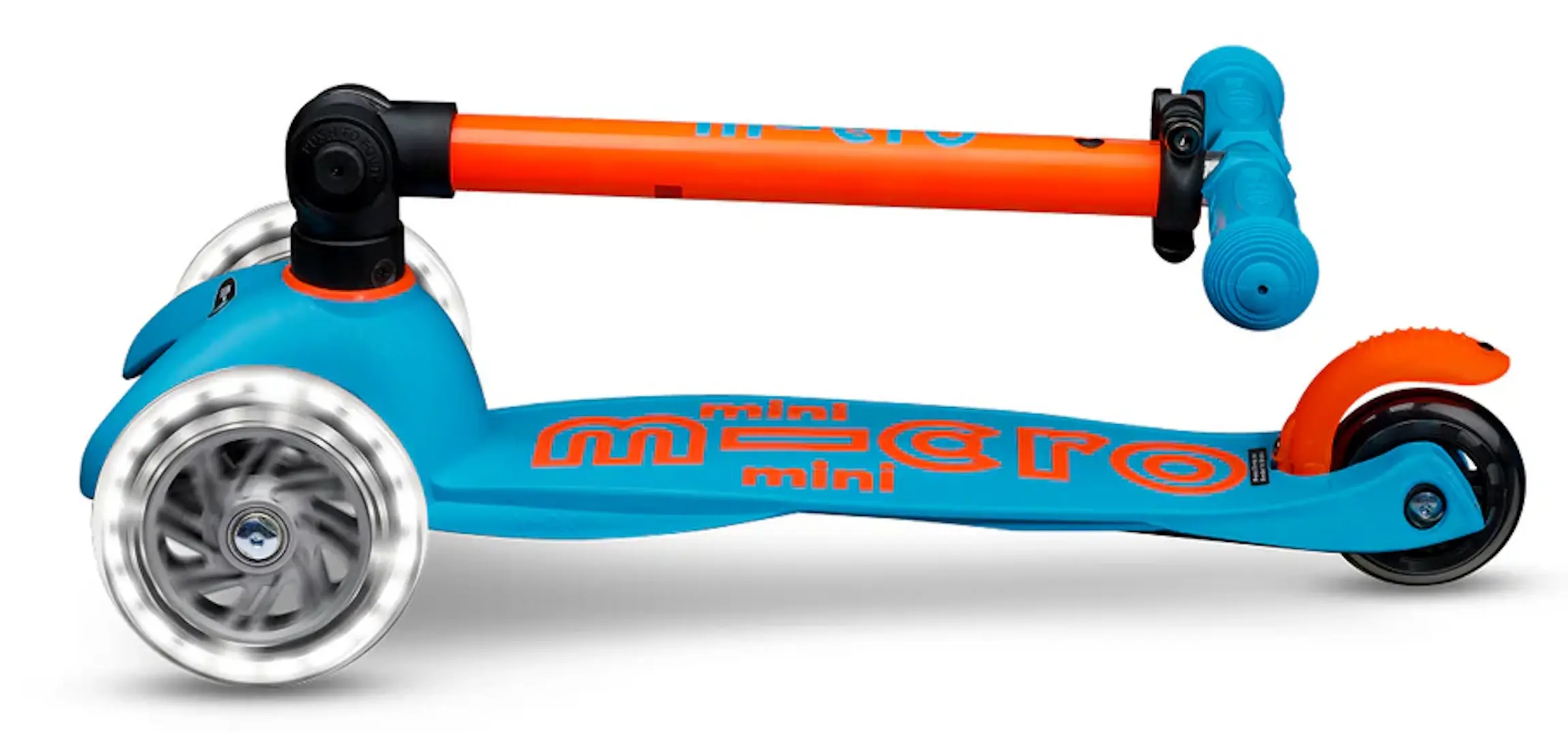 Trotineta Micro Mini Deluxe Foldable Neon LED (Sunset Orange) - 6