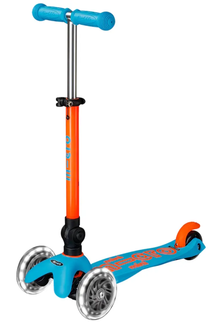 Trotineta Micro Mini Deluxe Foldable Neon LED (Sunset Orange)