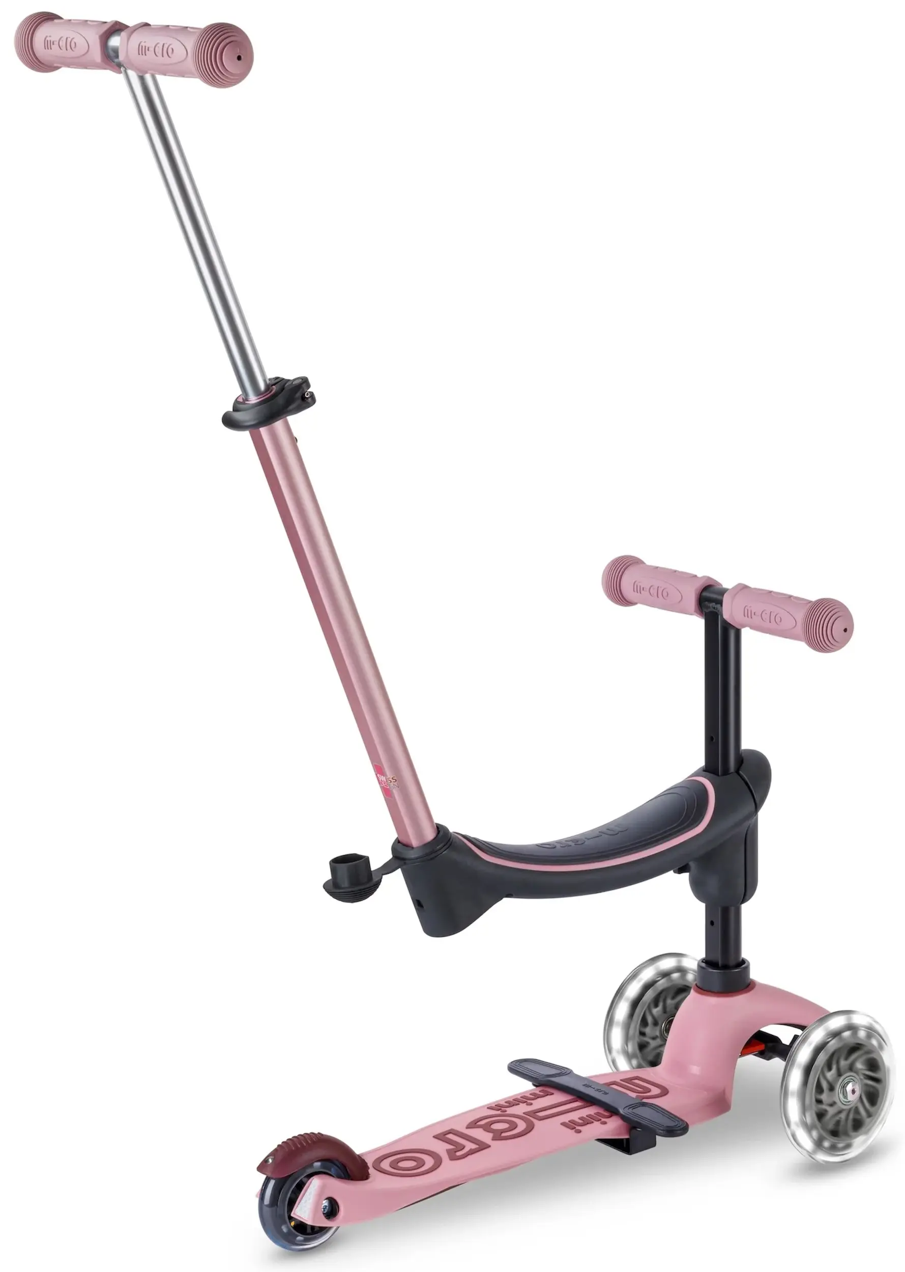 Trotineta Micro Mini2Grow Deluxe LED 2.0 (Dusty Rose) - 6