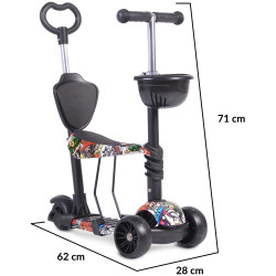 Trotineta Moni Pixy MC-08C (Black) Thumb