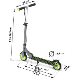 Самокат Ricokids Kodi (Grey/Green) Thumb