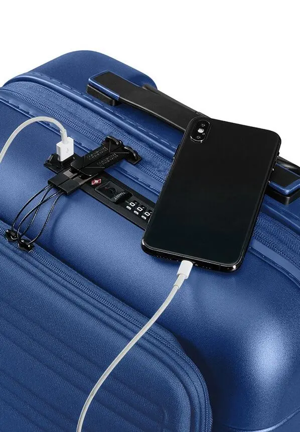 Чемодан American Tourister Novastream Spinner + Laptop Compartment 55 TSA EXP (Navy Blue) - 10