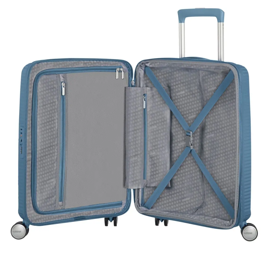 Чемодан American Tourister Soundbox Spinner 55 TSA EXP (Stone Blue) - 4