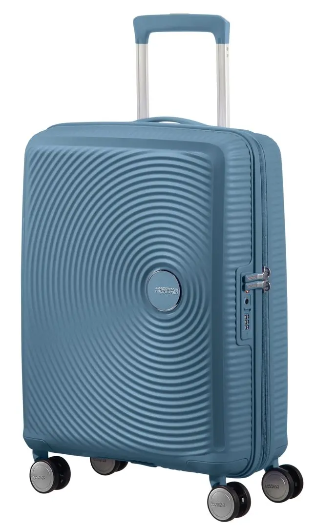 Чемодан American Tourister Soundbox Spinner 55 TSA EXP (Stone Blue)