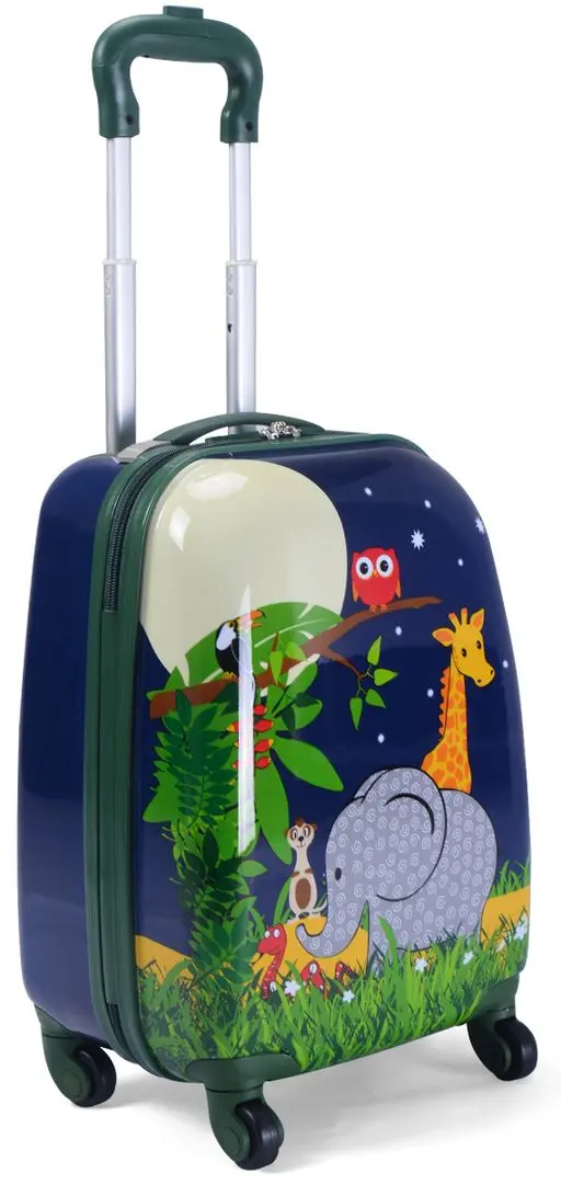 Valiza + ghiozdan pentru copii Costway BG51214 (Blue)