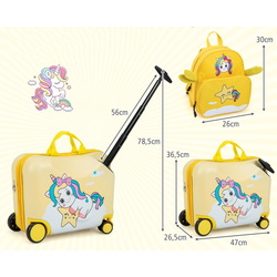 Детский чемодан + рюкзак Costway BN10003HS (Yellow) Thumb