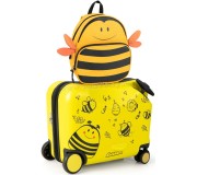 Valiza + rucsac pentru copii Costway BN10003YW (Yellow)