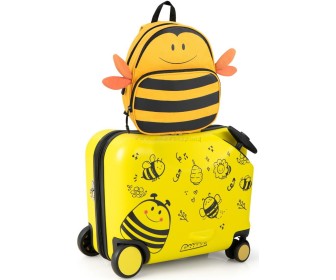 Valiza + rucsac pentru copii Costway BN10003YW (Yellow)