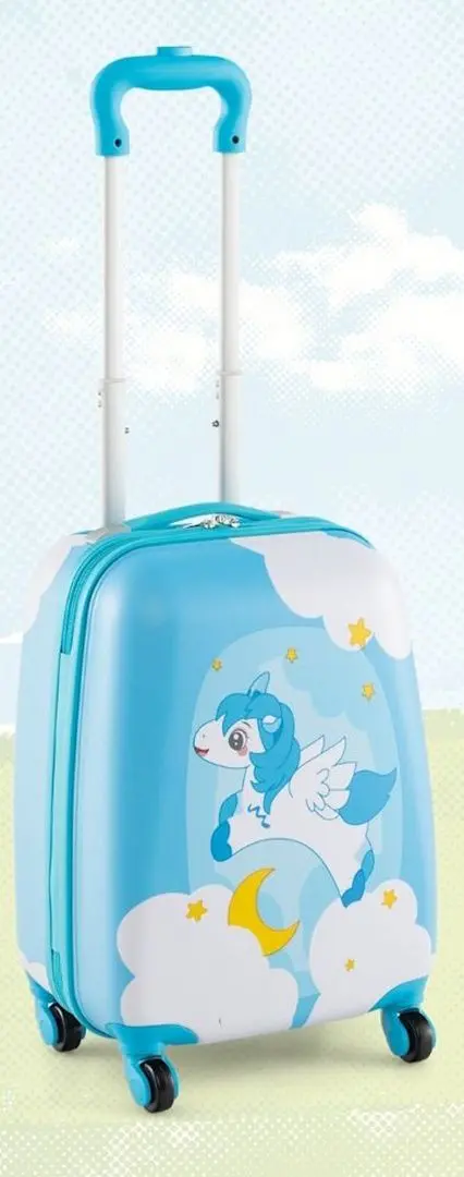 Valiza + ghiozdan pentru copii Costway BN10004BL (Blue)