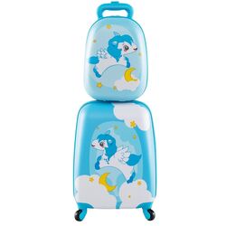 Valiza + ghiozdan pentru copii Costway BN10004BL (Blue) Thumb