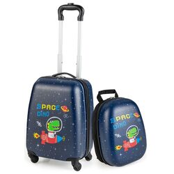 Valiza + ghiozdan pentru copii Costway BN10004DK (Blue) Thumb