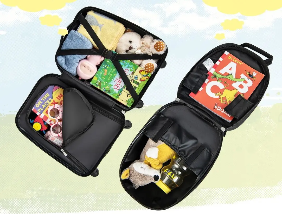 Детский чемодан + рюкзак Costway BN10004NY (Blue)