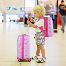 Детский чемодан + рюкзак Costway BN10004PI (Pink) Thumb