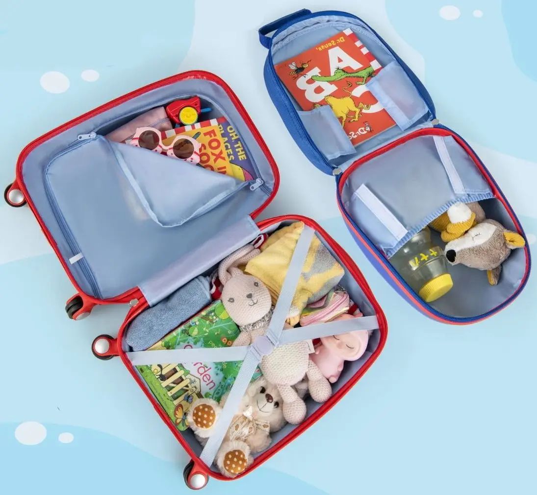 Детский чемодан + рюкзак Costway BN10008 (Blue)