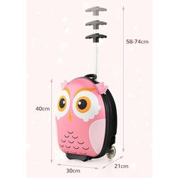 Детский чемодан + рюкзак Costway BN10019PI (Pink) Thumb