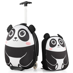 Valiza + ghiozdan pentru copii Costway BN10019WH (White)