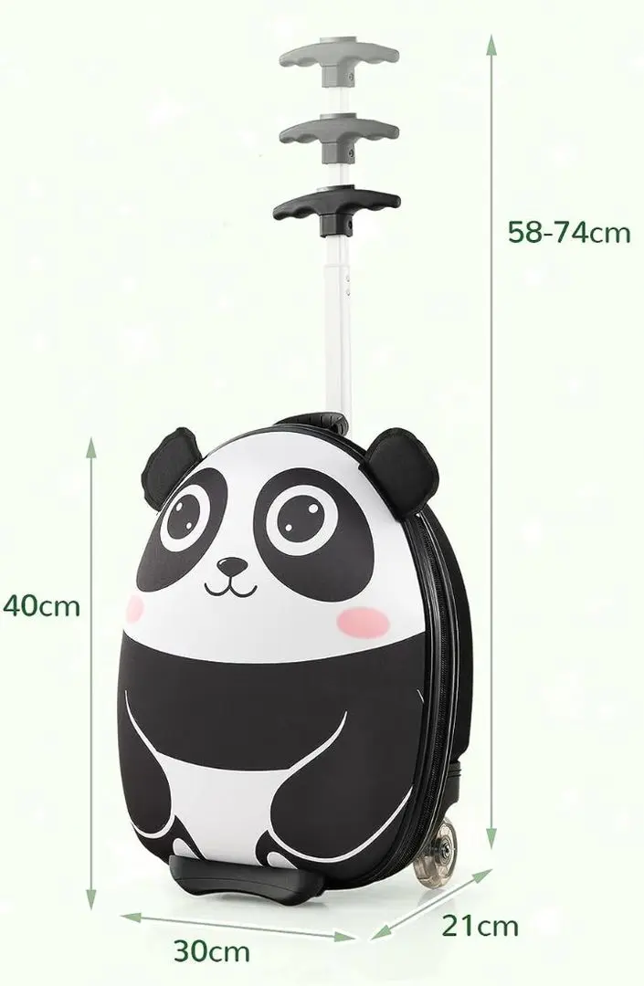 Valiza + ghiozdan pentru copii Costway BN10019WH (White)