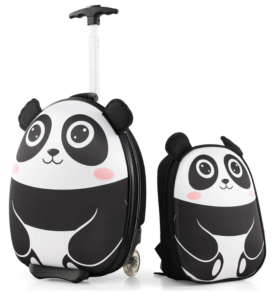 Valiza + ghiozdan pentru copii Costway BN10019WH (White)