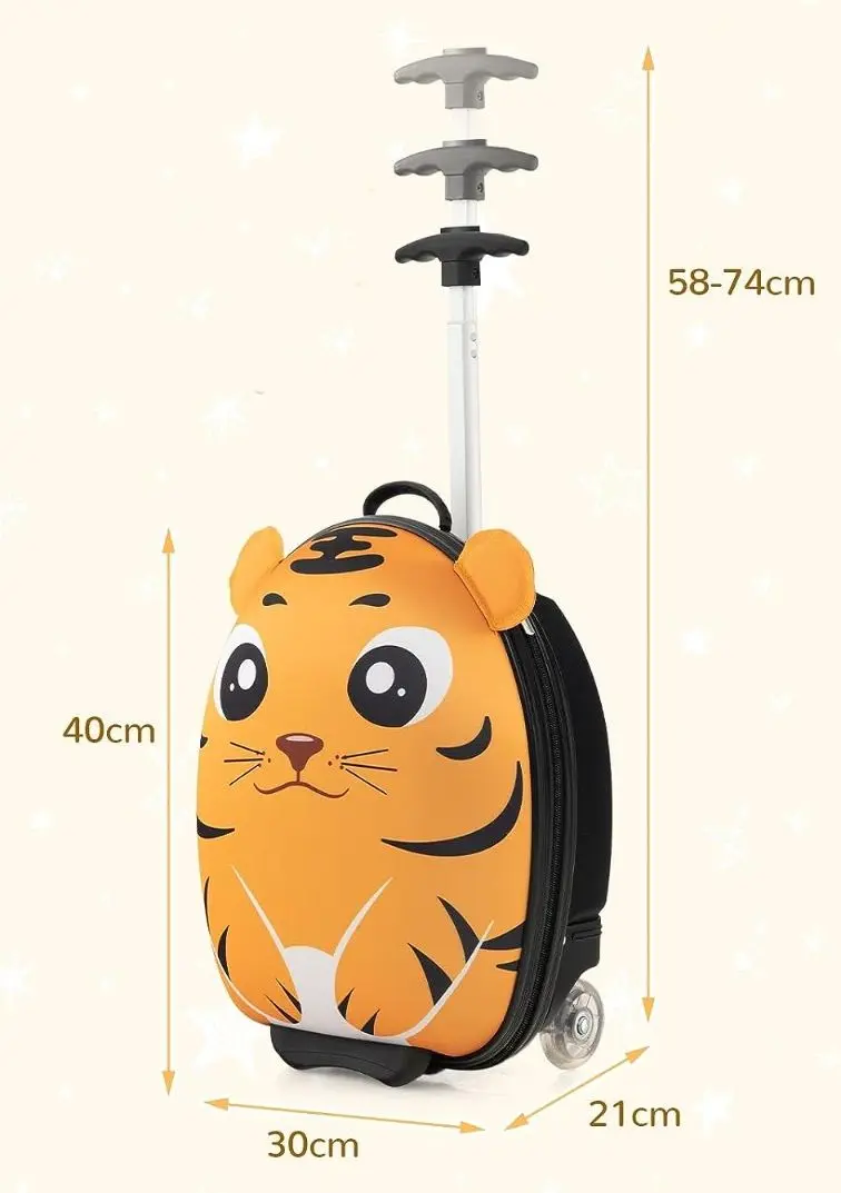 Valiza + ghiozdan pentru copii Costway BN10019YW (Yellow)