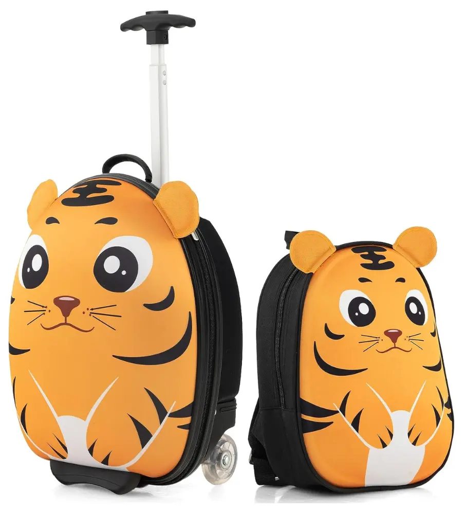 Valiza + ghiozdan pentru copii Costway BN10019YW (Yellow)