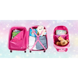 Детский чемодан + рюкзак Costway BN10027 (Pink) Thumb