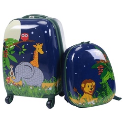 Valiza + rucsac pentru copii Costway BN10029 (Blue)