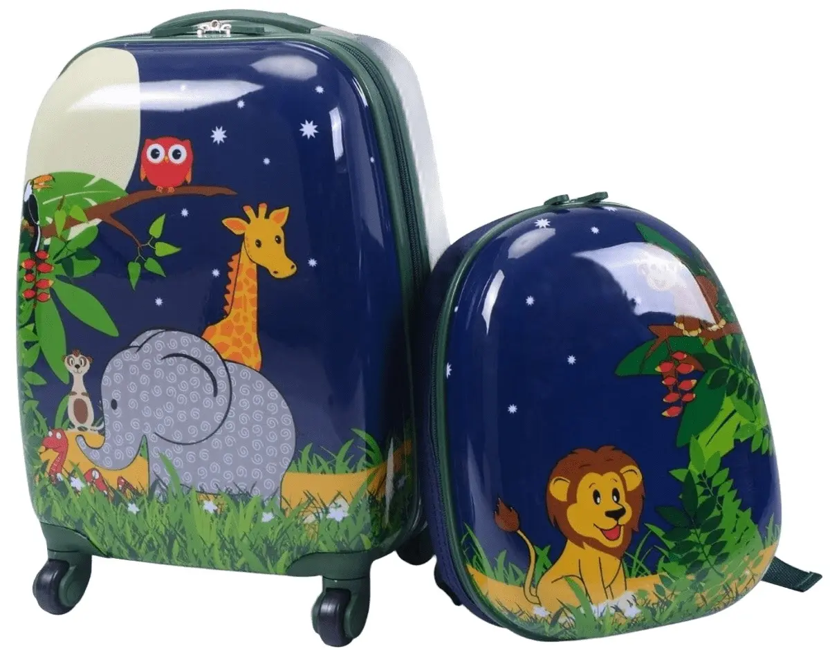 Valiza + rucsac pentru copii Costway BN10029 (Blue)