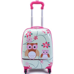 Детский чемодан + рюкзак Costway BN10031 (White/Pink) Thumb