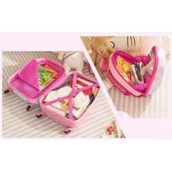 Детский чемодан + рюкзак Costway BN10032 (Pink) Thumb