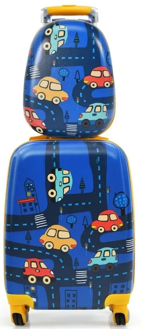 Детский чемодан + рюкзак Costway BN10033 (Blue)