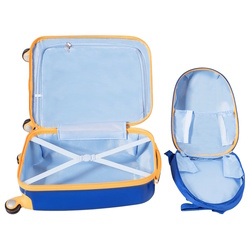 Valiza + rucsac pentru copii Costway BN10038 (Blue) Thumb
