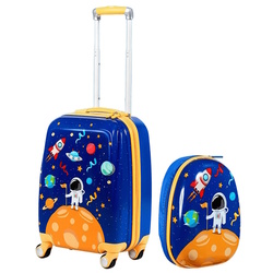 Valiza + rucsac pentru copii Costway BN10038 (Blue)