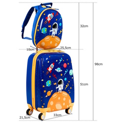 Valiza + rucsac pentru copii Costway BN10038 (Blue) Thumb