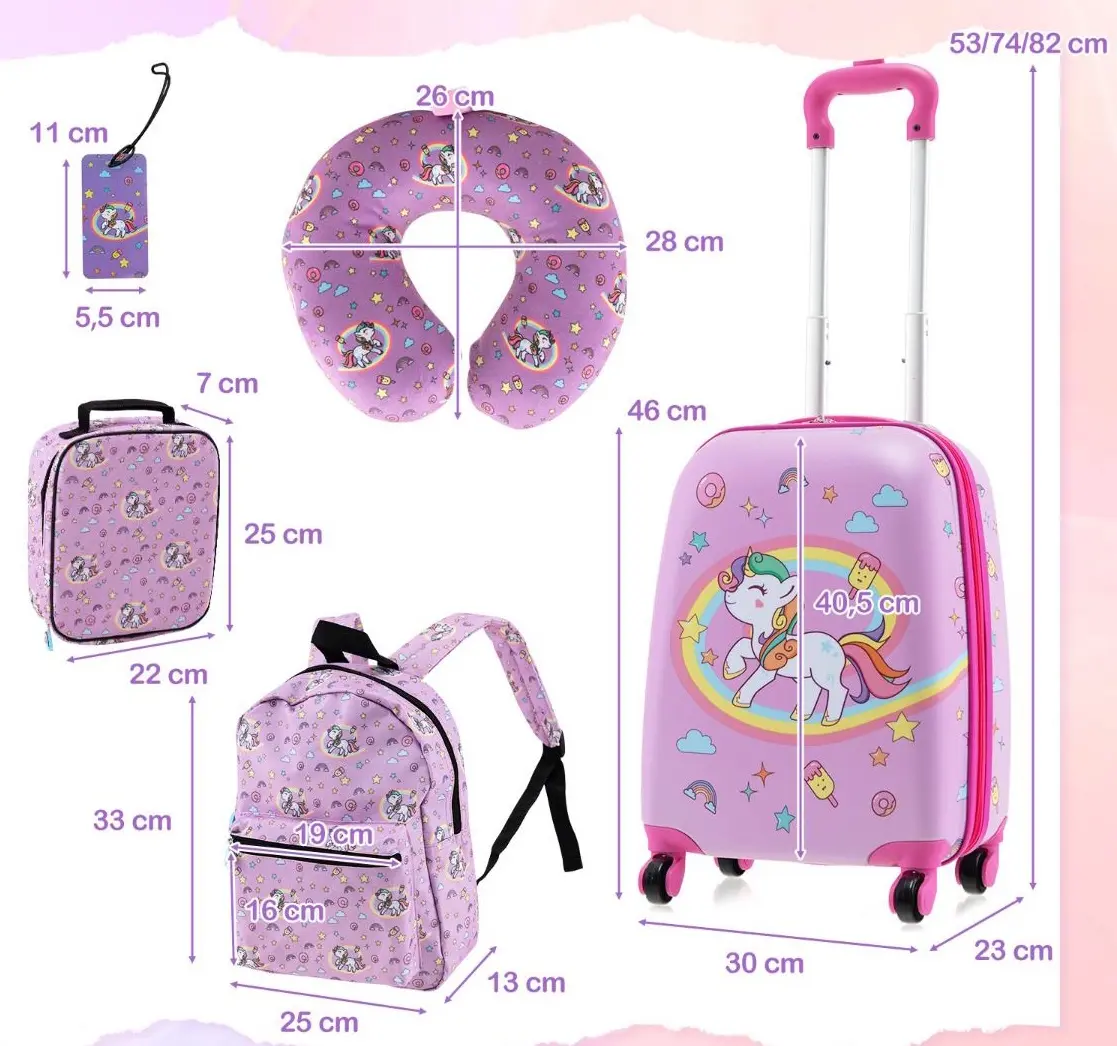 Set de cаlаtorie pentru copii Costway BN10025PI (Pink)
