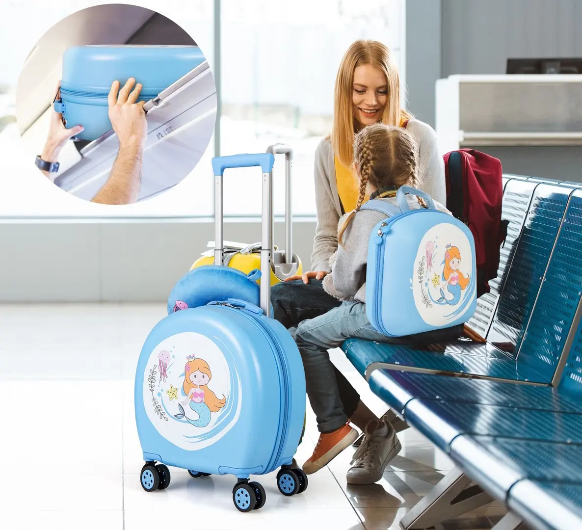 Детский дорожный набор Costway BN10040BL (Blue/White)