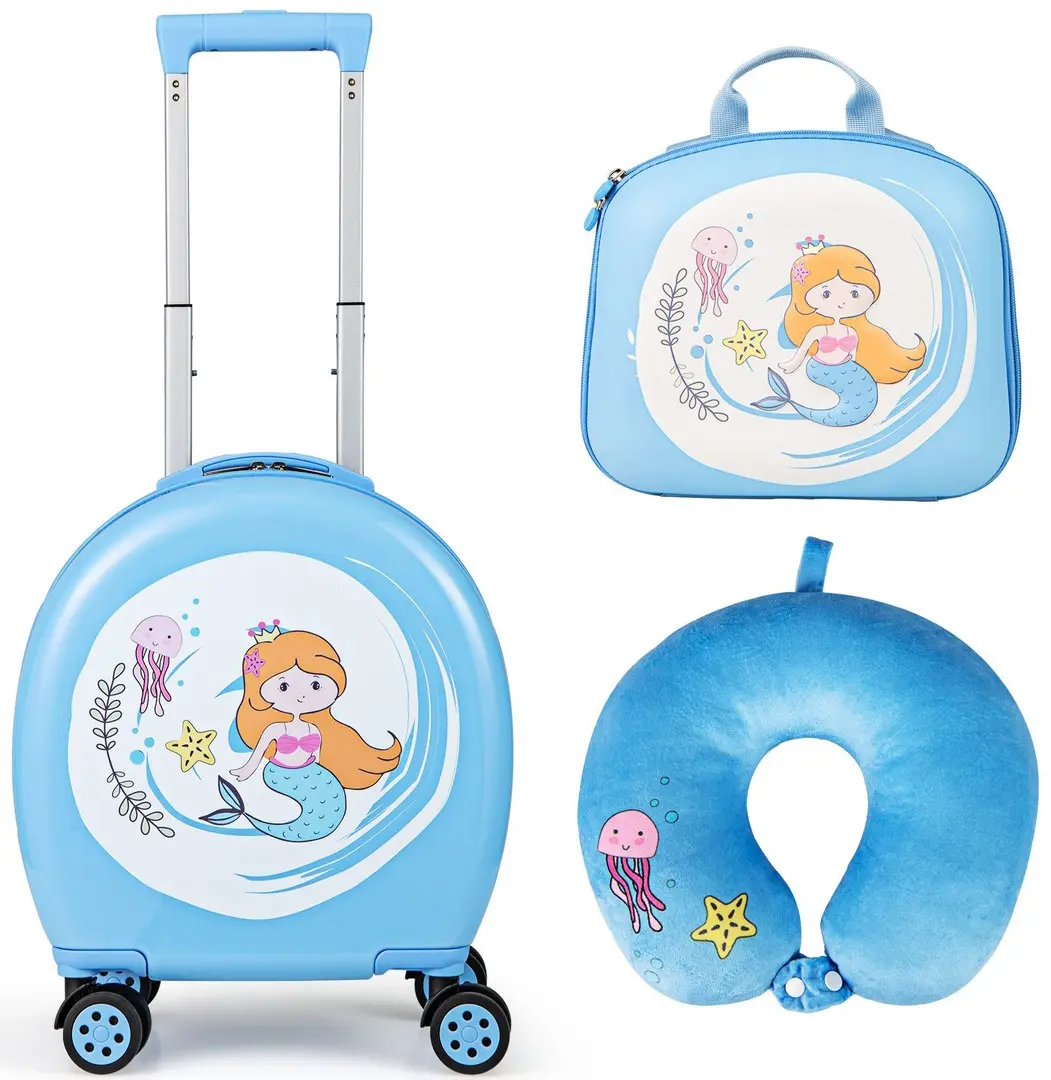 Детский дорожный набор Costway BN10040BL (Blue/White)