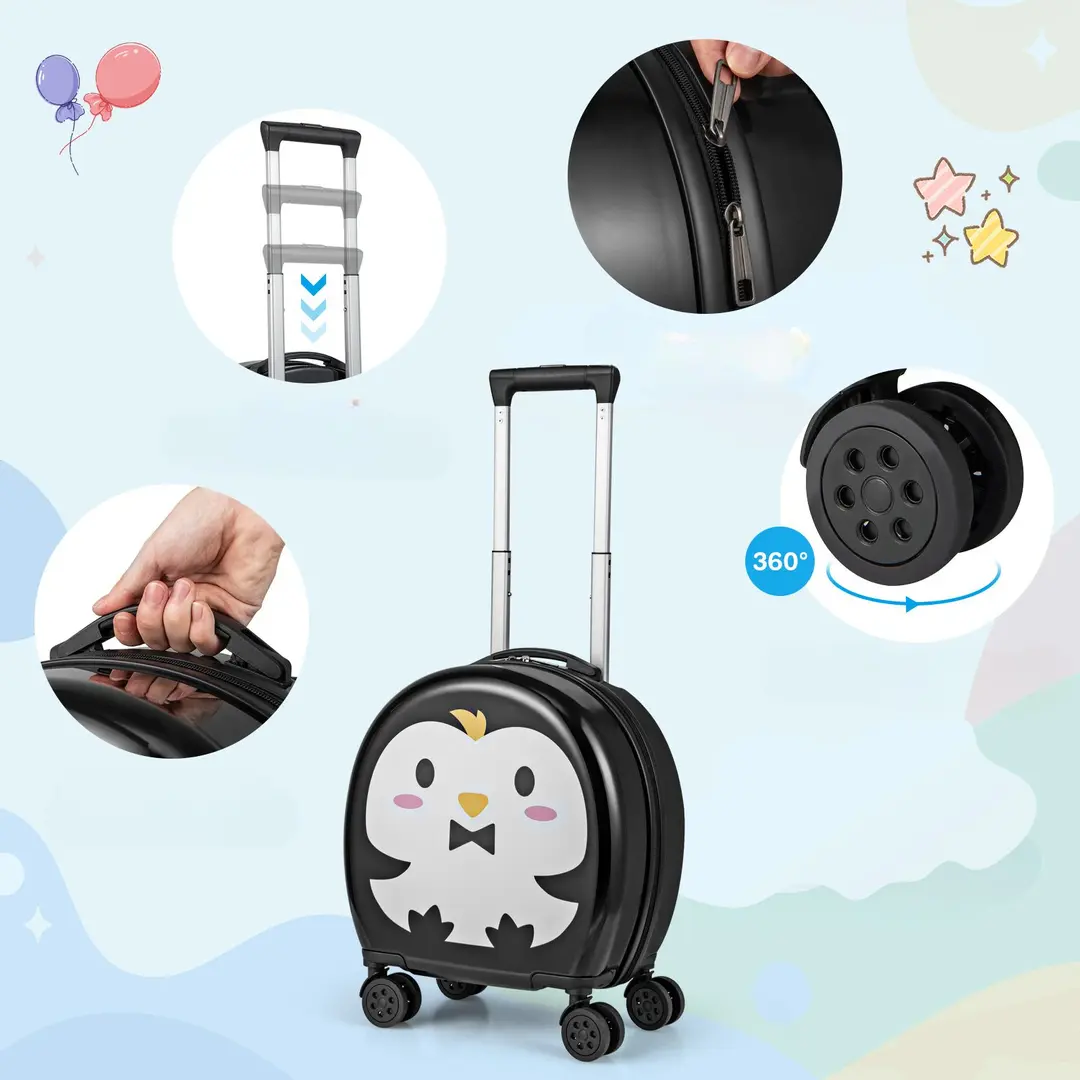 Set de cаlаtorie pentru copii Costway BN10040DK (Black/White)