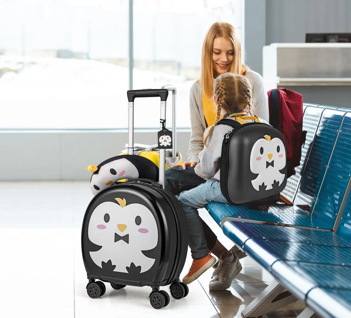 Set de cаlаtorie pentru copii Costway BN10040DK (Black/White)