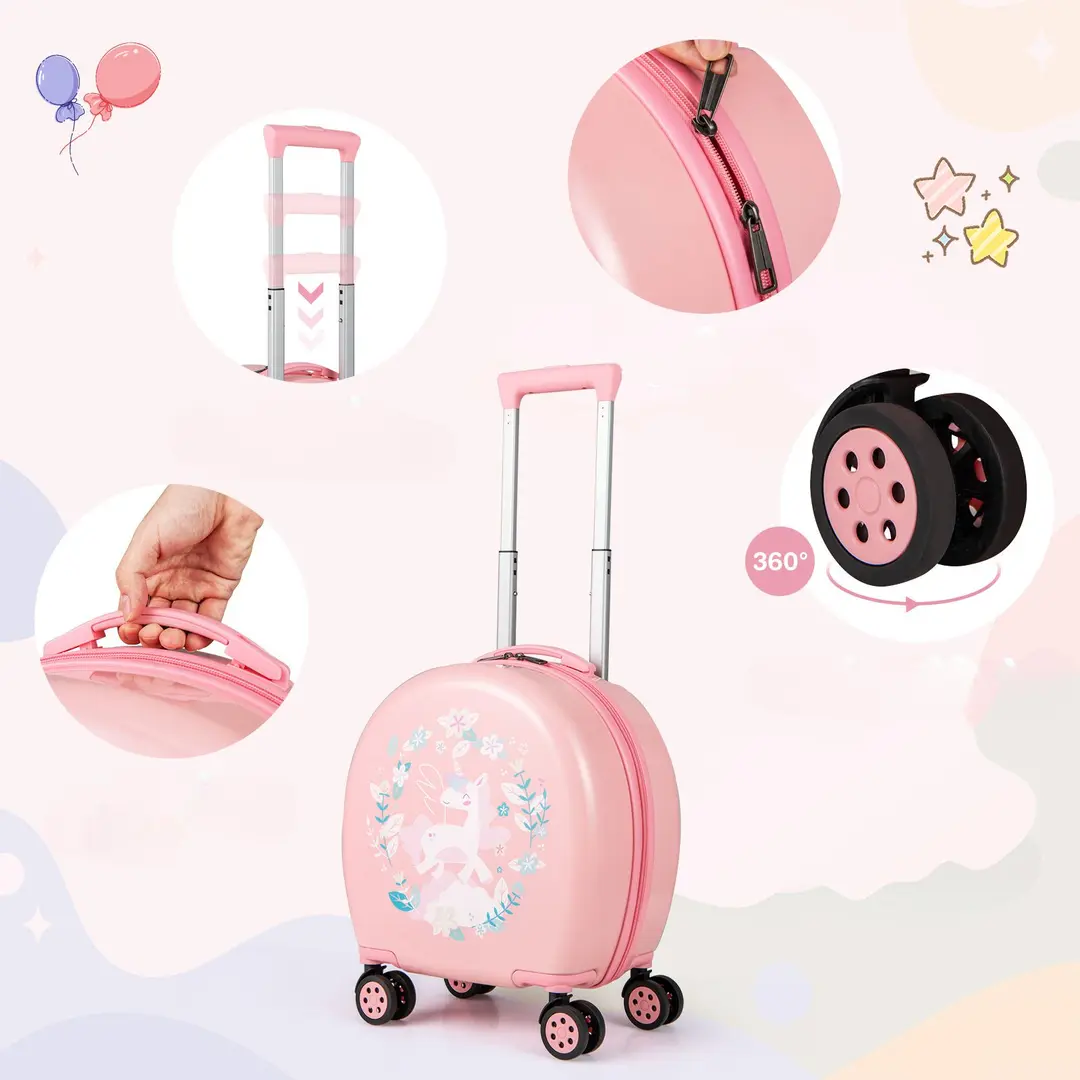 Set de cаlаtorie pentru copii Costway BN10040FS (Pink)