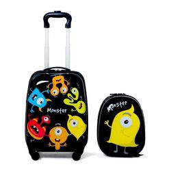 Набор детский чемодан + рюкзак Costway BG51212 (Black) Thumb