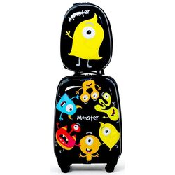 Набор детский чемодан + рюкзак Costway BG51212 (Black) Thumb