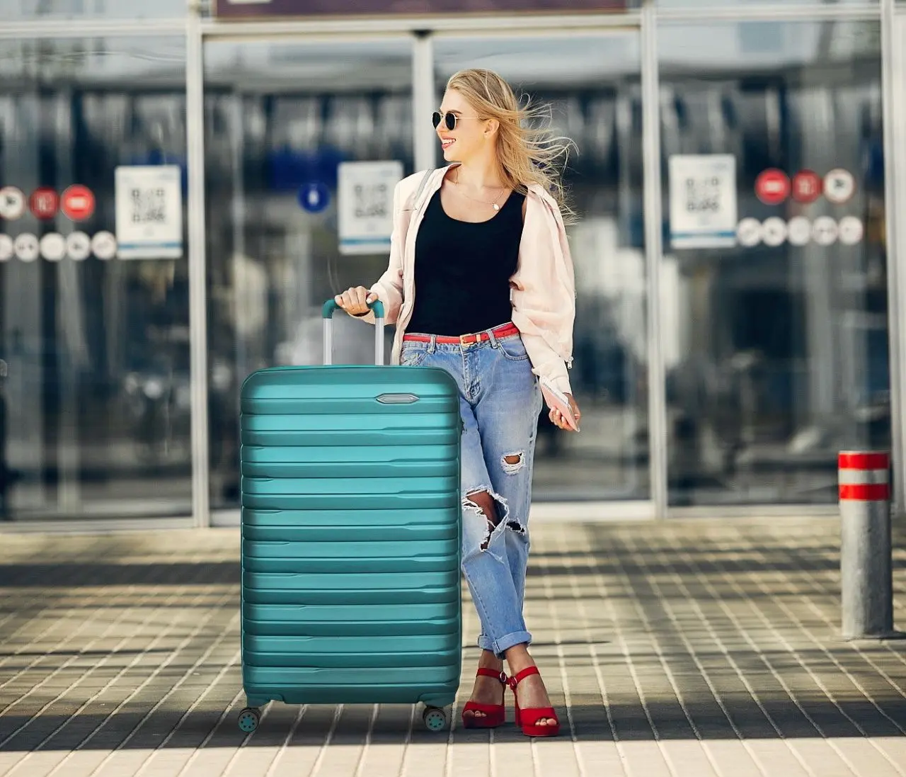 Valiza Francesco Ferellino Perle L (Egen Blue)