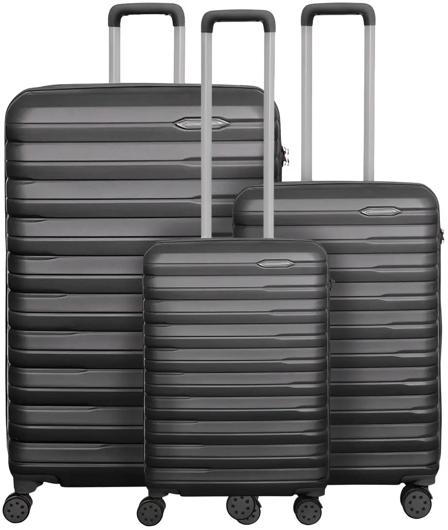 Набор чемоданов Francesco Ferellino Perle S/M/L (Dark Grey)