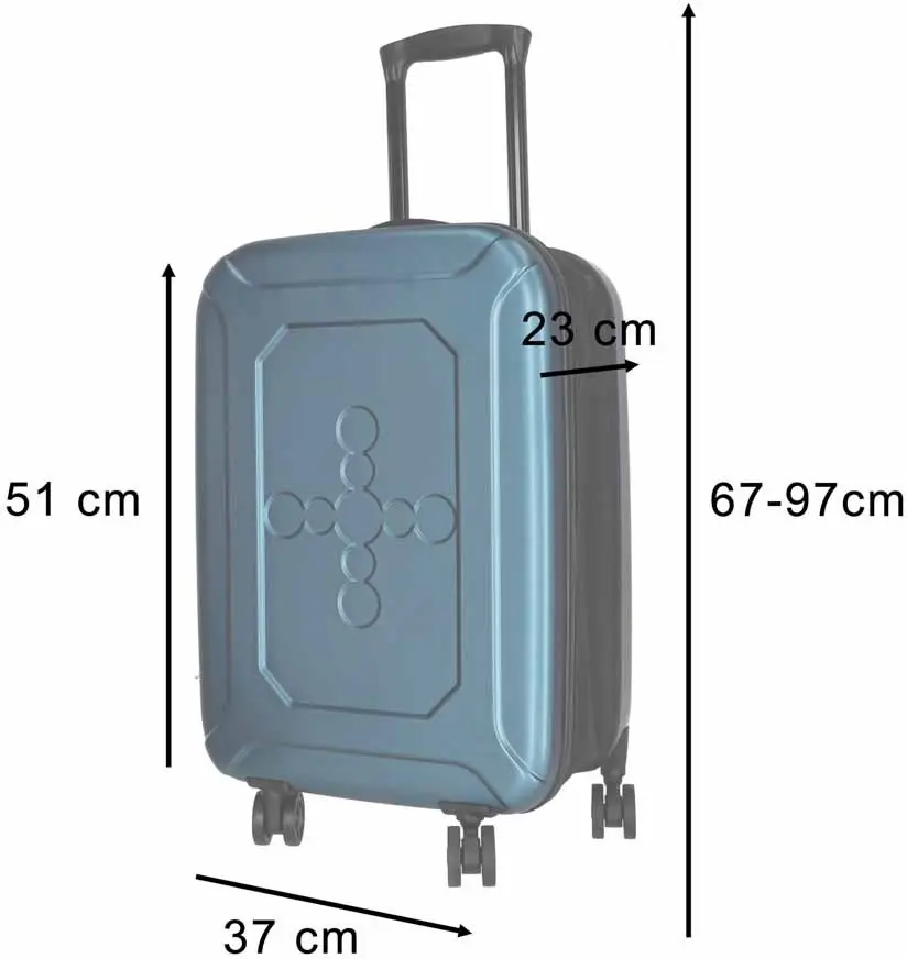 Чемодан Ikonka KX2785 (Blue) - 11