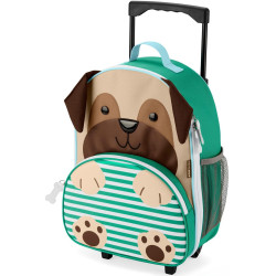 Valiza pentru copii Skip Hop Zoo Pug 9R161410 (Green/Brown)